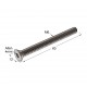 COUNTERSUNK ALLEN  CONNECTION BOLT M6x60 / NICKEL